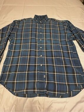 Ralph Lauren Blue Plaid Button-Down Shirt